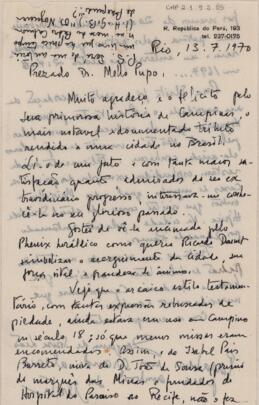 [Carta de Cumprimentos]