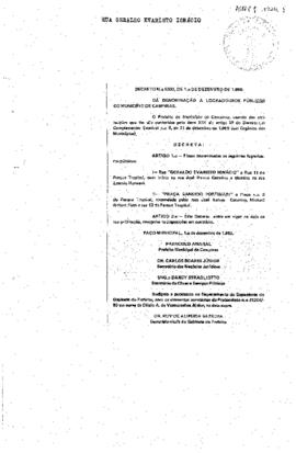 Rua Geraldo Evaristo Ignácio