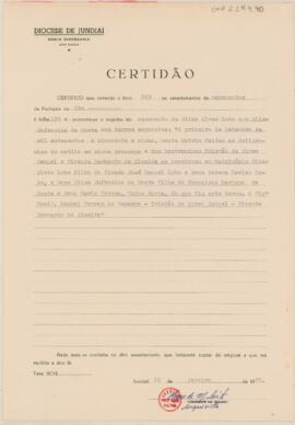Certidão [de casamento]