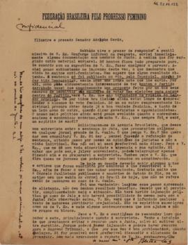 [Carta de pedido de apoio político]