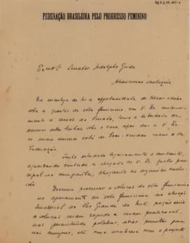 [Carta de pedido de apoio político]