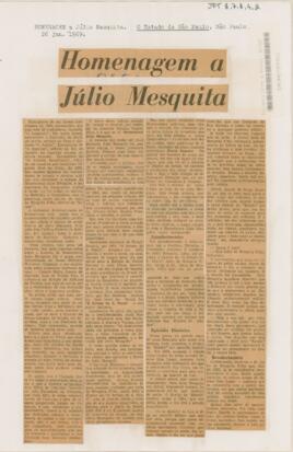 Homenagem a Júlio Mesquita