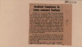 Academia Campinense de Letras comemora fundação