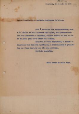 Carta de Agradecimento