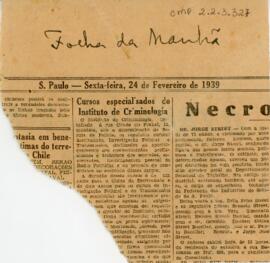 [Obituário de Jorge Street]