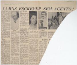 Vamos escrever sem acento?