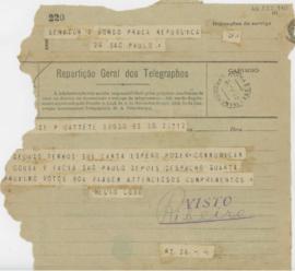 [Telegrama de esclarecimento]