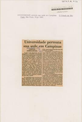 Universidade permuta sua sede em Campinas