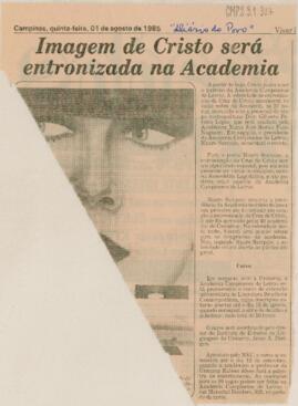 Imagem de Cristo será entronizada na Academia