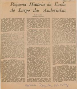 Pequena história da Escola do Largo das Andorinhas