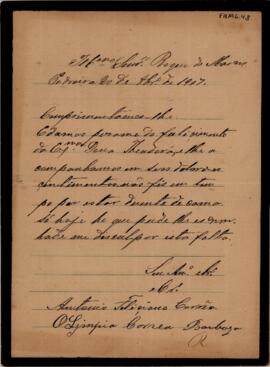 [Carta de pesar]