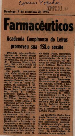 Academia Campinense de Letras promoveu sua 158.o sessão