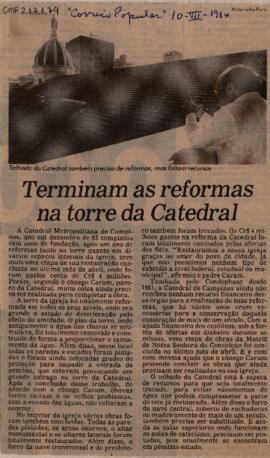 Terminam as reformas na torre da Catedral