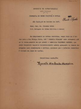 [Carta de apresentação de caso]