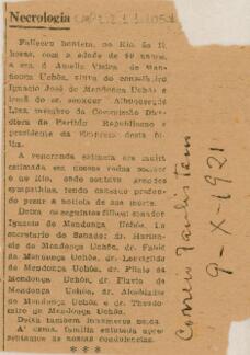 [Nota de falecimento]