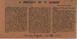 A propósito de "O Guarani"