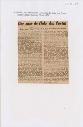 Dez anos de Clube dos Poetas