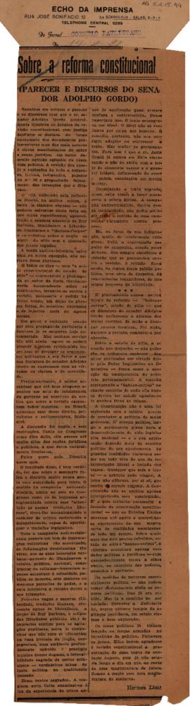 Sobre a reforma constitucional