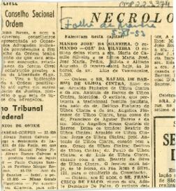 [Obituário de Mando José da Silveira]