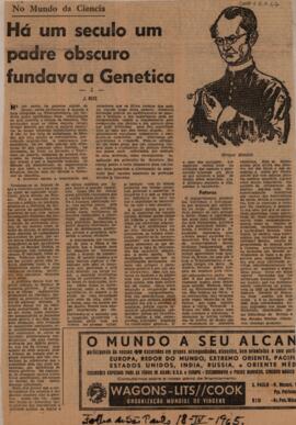 Há um século um padre obscuro fundava a Genética