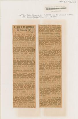 A PUCC e os Simpósios de História (IV)