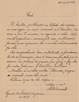 [Carta de apoio]