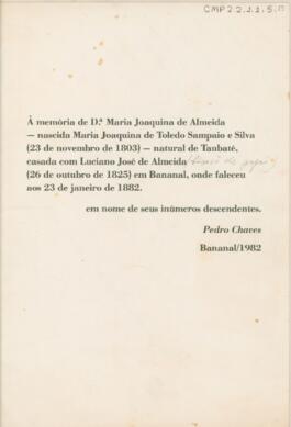 [Carta pessoal]