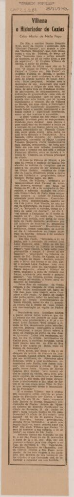 Vilhena, o historiador de Caxias