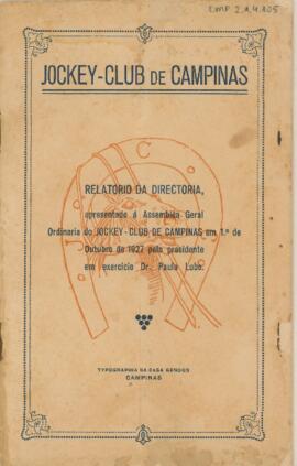 Relatório da Directoria do Jockey-Club de Campinas