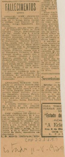 [Nota de falecimento]