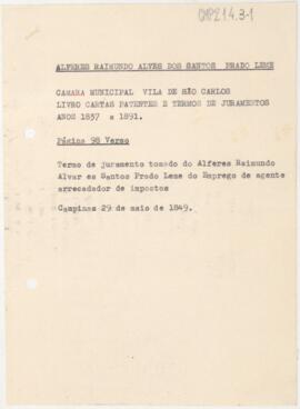 Alferes Raimundo Alves dos Santos Prado Leme