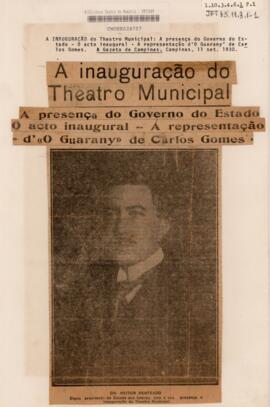 A inauguração do Theatro Municipal