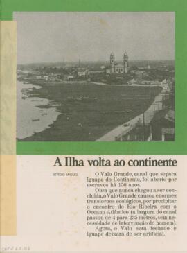 A Ilha volta ao continente