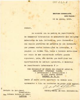 [Carta de pedido de encaminhamento]