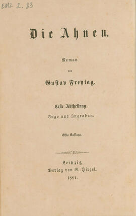 Die Ahnen – Erste Abtheilung