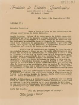 Circular nº 1