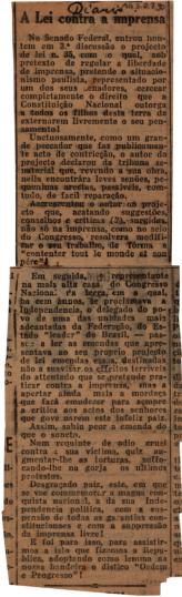 A Lei contra a imprensa