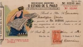 [Recibo da Sociedade Anonima de O Estado de S. Paulo]