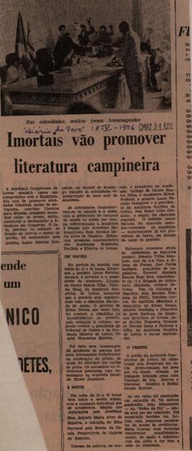 Imortais vão promover literatura campineira