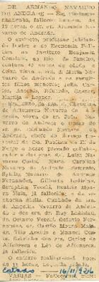 [Nota de falecimento]
