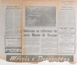Iniciadas as reformas do nôvo Museu do Bosque