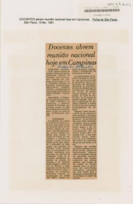 Docentes abrem reunião nacional hoje em Campinas