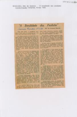 "A Brasilidade dos Paulistas"