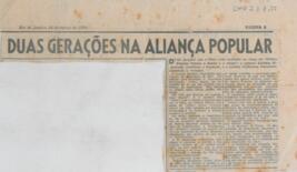 Duas gerações na aliança Popular