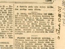 [Obituário de Anna Leopoldina de Mello Taques]