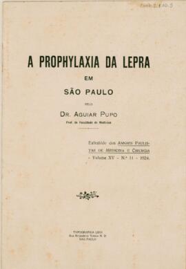 A Prophylaxia da Lepra em São Paulo