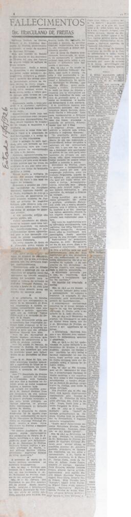 Fallecimentos - dr. Herculano de Freitas
