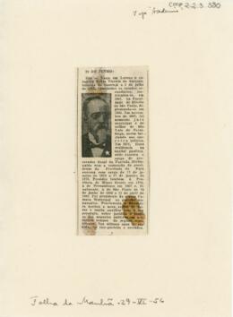 [Obituário de Pedro Vicente de Azevedo]