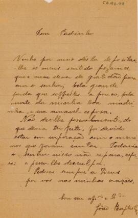 [Carta de pesar]