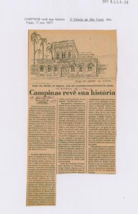 Campinas revê sua história